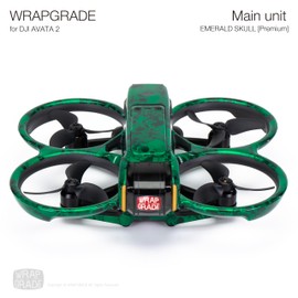WRAPGRADE Skin Sticker for DJI AVATA 2 (Emerald Skull)