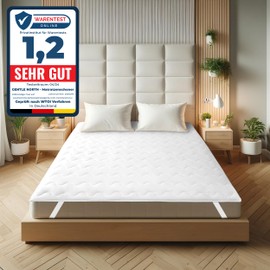 Mattress Protector 140 x 200 cm - Mattress Topper for Mattresses up to 30 cm - Washable at 60 °C & Oeko-Tex Certified for More Hygiene in Bed - Underbed as Protection for Box Spring Bed and Topper