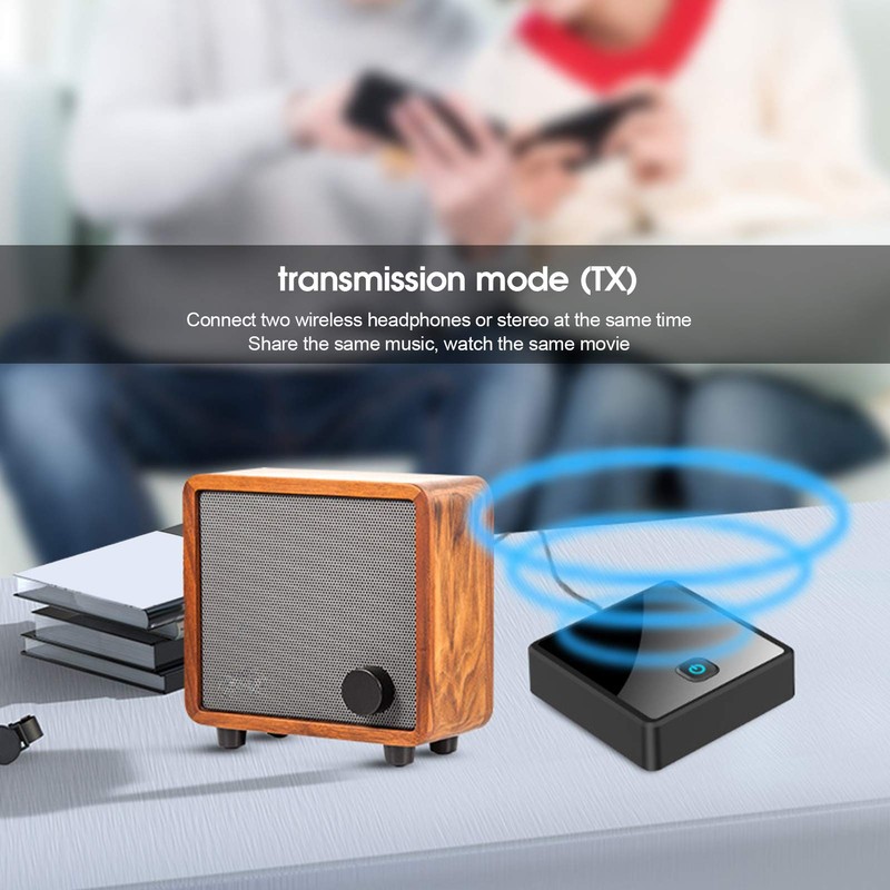Wireless Bluetooth Transmitter Receiver, 2-in-1 Fibre Optic Bluetooth 5.0 AUX