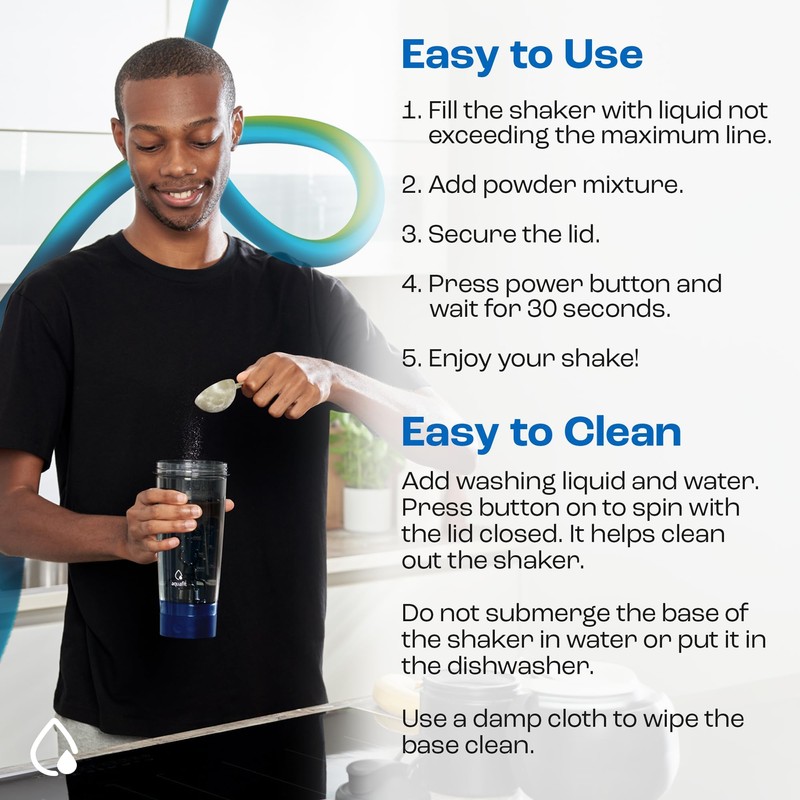 AQUAFIT Electric Protein Shaker Bottle - USB Rechargeable Shaker Bottles