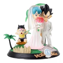 Dragon Ball Figura Boda Vegeta Y Bulma Dragon Ball Recién Casados Pastel