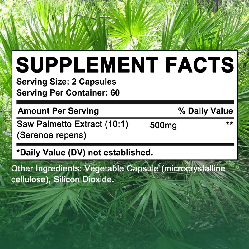 Suplemento Saw Palmetto Puro Bunkell 120 Cápsulas