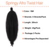 Mscat 20 Inch Pre-Separated Springy Afro Twist Hair 3 Packs