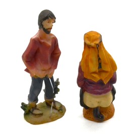 2 X UNIT FIGURE CAGANER RESIN AND pissing the man who makes urinating. hidden nativity scene of 10.5 cm. the man who poops. shitting statuette. nativity scene, figures, jesus. 3 kings. medndo shepherd