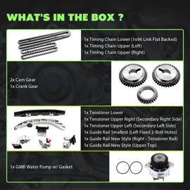 SCITOO Engine Timing Chain Kit with Water Pump - TS20967 AW9426 Fit For Infiniti FX35 EX35 M35 G35 M35h 350Z 3.5L