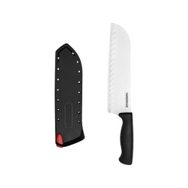 Farberware cuchillo Santoku con edgekeeper autoafilables vaina, 17.8 cm, Cuchillo Santoku 7", Acero inoxidable, 17,78cm, 1