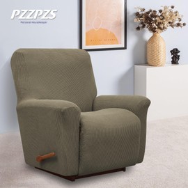 Pzzpzs Recliner Chair Cover Lazy Boy Recliner Covers Recliner Covers for Recliner Chair 1 Piece Furniture Protector Prevent wear and pet Hair（Recliner,Khaki）