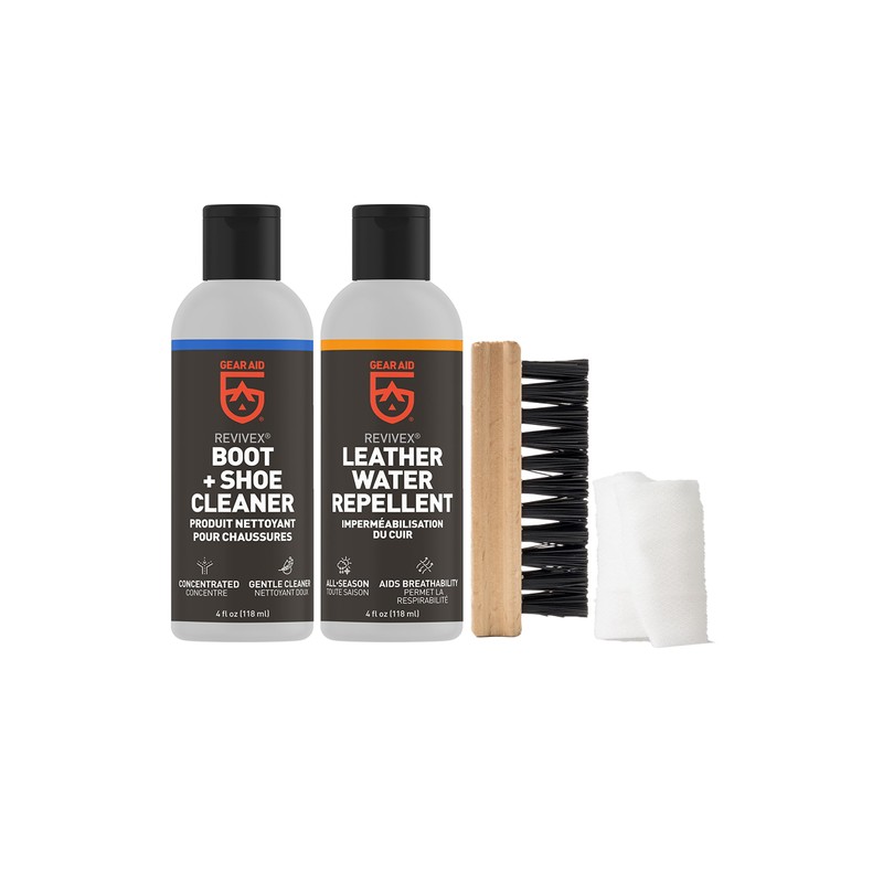 GEAR AID Revivex Leather Boot Care Kit with Water Repellent,