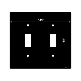 Decorative Wall Switch Cover Plate - Swan, Rush and Iris Decor Switch Plate - Beautiful Symmetrical Art Piece With Lots of Dark Green, Gold, and Off-white (Double Toggle Switch Cover)