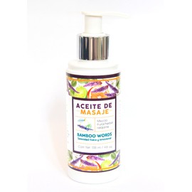 Bamboo Words | Aceite para Masaje | Mezcla de Lavanda, Naranja y Té de limón | Aceite corporal relajante | Relaja y Humecta | 138 ml