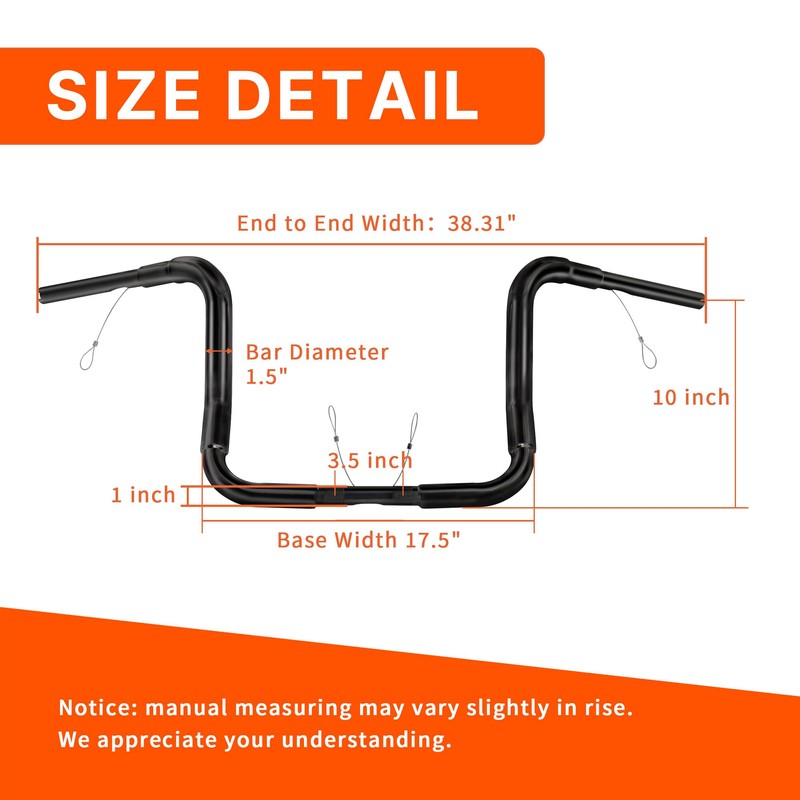 10 Inch Rise 1 1/2" 1986-2023 Street Glide Handlebars Classic
