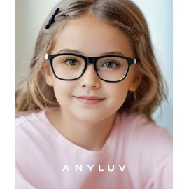 ANYLUV Blue Light Glasses for Kids, Stylish Protection Glasses for Gaming, Kid Blue Light Glasses Reduce Eye Strain