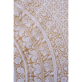 Craft Trade Mandala Tapestry for Bedroom - Aesthetic Mandala Wall Hanging Indian Hippie Boho Wall Decor Living Room Tapestries - Yellow - 50x60 Inches