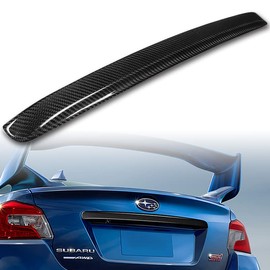 HYPERSPEED Real Carbon Fiber Rear Trunk Tailgate Plate Covers Trim Door Handle Fit for Subaru WRX STi 2015 2016 2017 2018 2019 2020 2021, Car Mods Exterior Accessories, Auto Replacement Parts Assembly