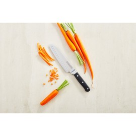 KitchenAid KKFTR7SKOB Classic Forged Series Triple Rivet Santoku Knife, Onyx Black, 7"