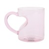 Bioworld Heart Transparent Pink Glass Mug