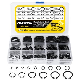 Snap Ring Set, 325Pcs Alloy Steel External Retaining Ring 15 Sizes C-Clips, Circlip Set for Axles, Shafts, and Other Moving Parts
