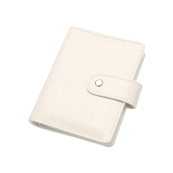NatSumeBasics White A7 Binder Wallet Cash Envelopes Crocodile Pattern Faux