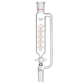 stonylab Pressure Equalizing Graduated Addition Funnel, Borosilicate Glass Dropping Funnel 24/40 Joint 50ml with PTFE Stopcock for Laboratory (50ml)
