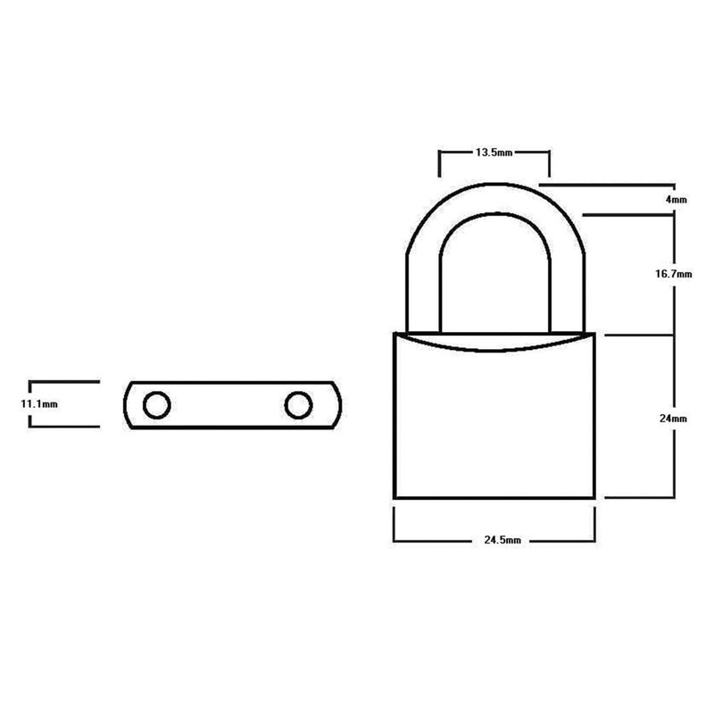 Henry Squire Lion Premium Solid Brass 4 pin Padlock, 24.5