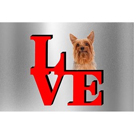 Silky Terrier Dog Love Park Cute Dog Fridge Refrigerator Car Magnet