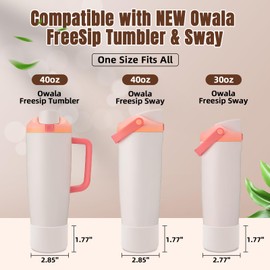2PCS Silicone Boot Compatible with Owala 30oz & 40oz FreeSip Sway Bottles & Tumblers, Protective Anti-Slip Bottom Cover Sleeve for Freesip Sway Tumbler