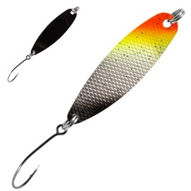 FTM Spoon Hammer 1.7 g - Trout Spoon, Colour: Red, Yellow, Grey, Black/Black