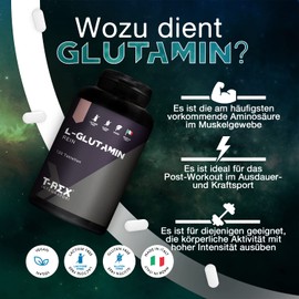 L-Glutamine Ultrapure - Reduces Fatigue After Training - Recovery Post Workout (Tablets, 150 Tablets)