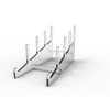 FixtureDisplays® Medium Multiple Plate Acrylic Rack Display Holder 10749