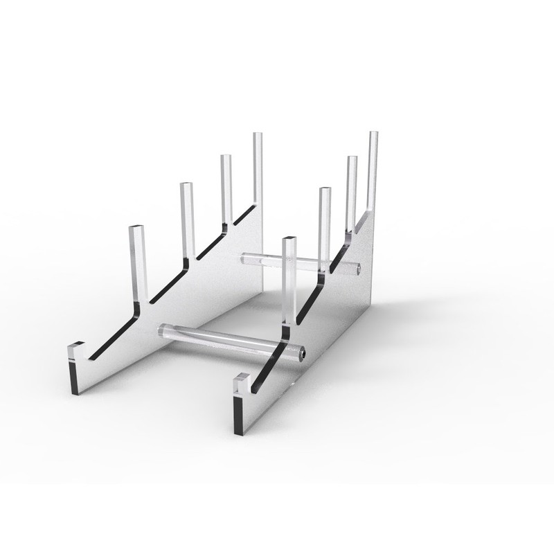 FixtureDisplays® Medium Multiple Plate Acrylic Rack Display Holder 10749