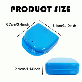 Maoerdental 60PCS Retainer Case with Vent Holes,Black Color Denture Case,Portable Multi-Purpose Mouthguard Storage for Travel Home Office Business Trip