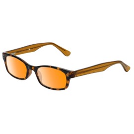 Medspex Corinne McCormack Channing Color Therapy Reading Glasses +0.00 Tortoise Havana Brown Gold Amber/Deep Red Womens Fluorescent Light Sensitivity Chromotherapy Chakra Healing