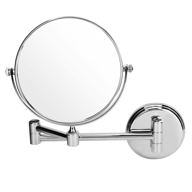 Bathroom Wall Mount Makeup Mirror Foldable Swiveling Dual side 3X