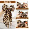 1 PCS Yellow Leopard Print Bow Hair Clip - Big