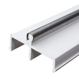 Cottonwood Hardware - Sliding Glass Patio Door Track - Length: 96" - Color: White