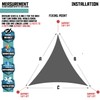 TANG Sunshades Depot 16'x16'x16' Equilateral Triangle Turquoise Waterproof 260 GSM