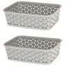 2 x A6 Grey Basket