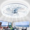 diisunbihuo 20" Modern LED Ceiling Fan with Lights and Remote,