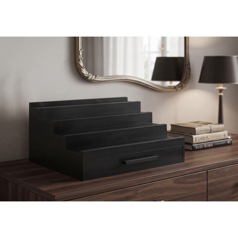 3-Tier Perfume Organizer for Fragrance Storage – Wooden Display Rack