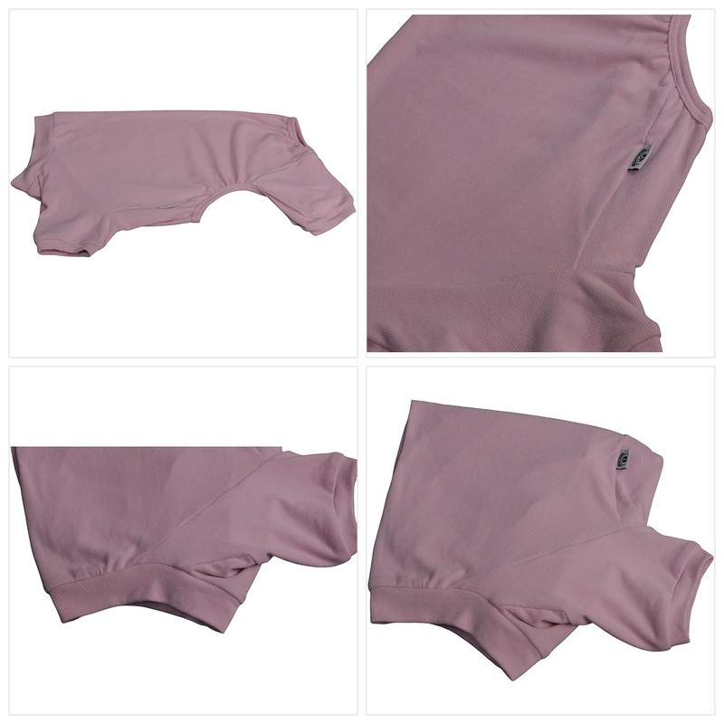 Lovelonglong Ribbed Dog Pajamas Cotton Knitted Dog Jumpsuits 4 Legged