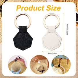 2PCS Magnetic Hat Clips for Travel, Magnetic Hat Clip for Bag Leather Bag Hat Holder Clip for Hanging Hats on The Handbag Luggage Tote Bag Will Not Leave Marks (Black, White)