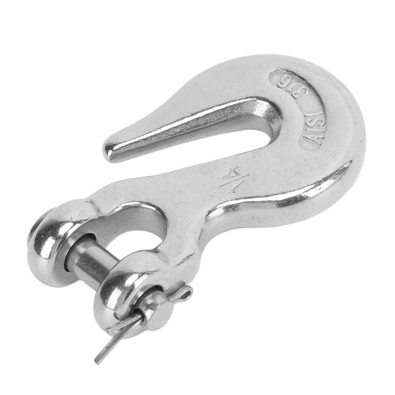 Marine Boat Slip Lifting Hook 1/4in 1000lbs Load Bearing Capacity