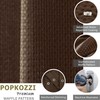 Brown Waffle Weave Shower Curtain: Taupe Heavy Duty Textured Fabric