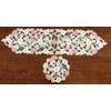 Spring Flower Table Runner Embroidered Flowery Table Placemats Floral Cutwork