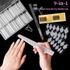 BOMOQING 120 PCS Dual Nail Forms with 100 PCS Nail