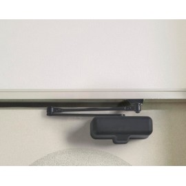 Light Duty Residential Hold Open Door Closer, ADA, Matte Black (Matte Black)