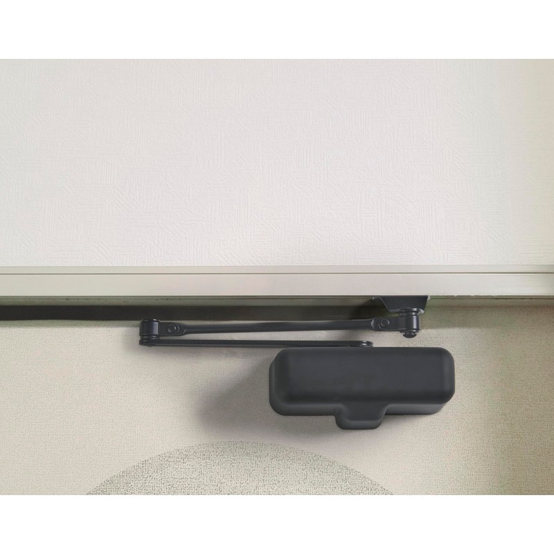 Light Duty Residential Hold Open Door Closer, ADA, Matte Black