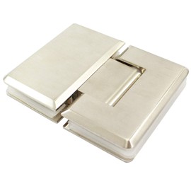 Stainless Steel 180 Degree Shower Hinge Door Bracket - Polished Satin Nickel Fin by Di Vapor