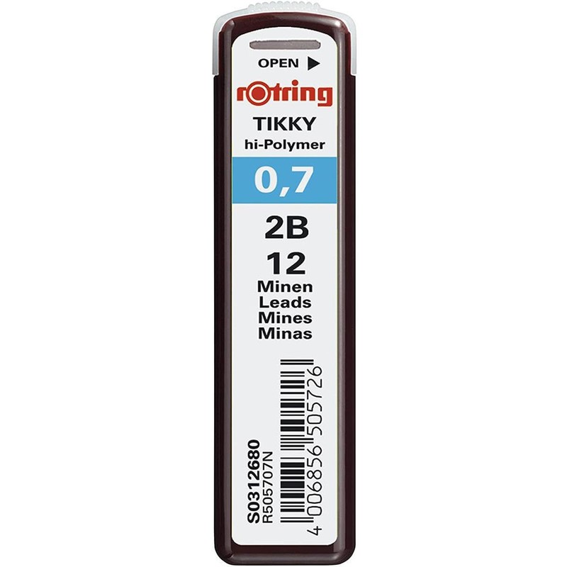 rOtring Tikky Mechanical Pencil Set, HB 0.7 mm, Burgundy, Includes