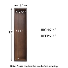 PRATIQUE Bamboo Drawer Organizer - Kitchen Utensil Organizer Silverware Tray Cutlery Holder，Office Desk Supplies and Accessories,12 * 3 * 2.6inch,Nut-brown